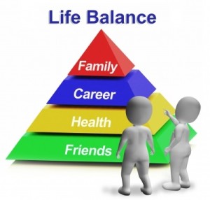 Life Balance Pyramid Having Family Career Health And Friends by Stuart Miles